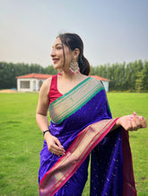 Ganga Jamuna Border Paithani Saree